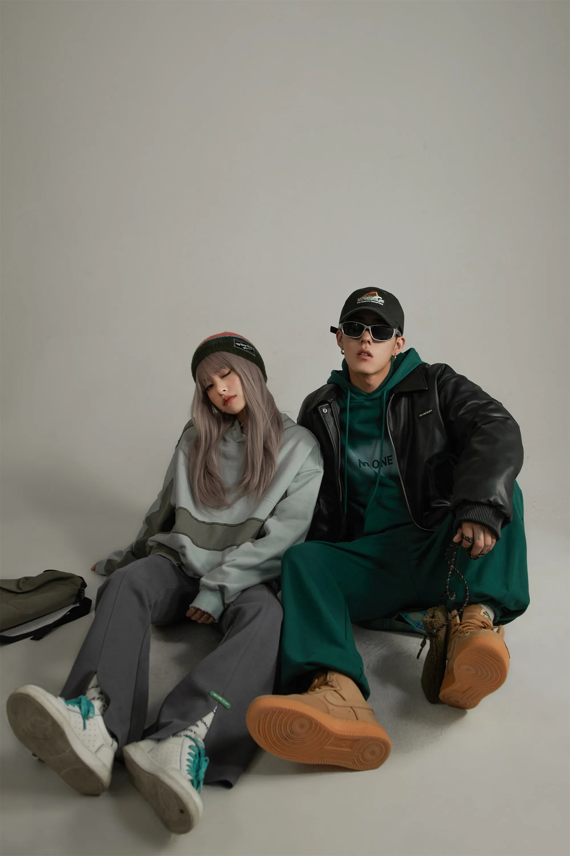 Front Ankle Slit Bootcut Jogger Pants