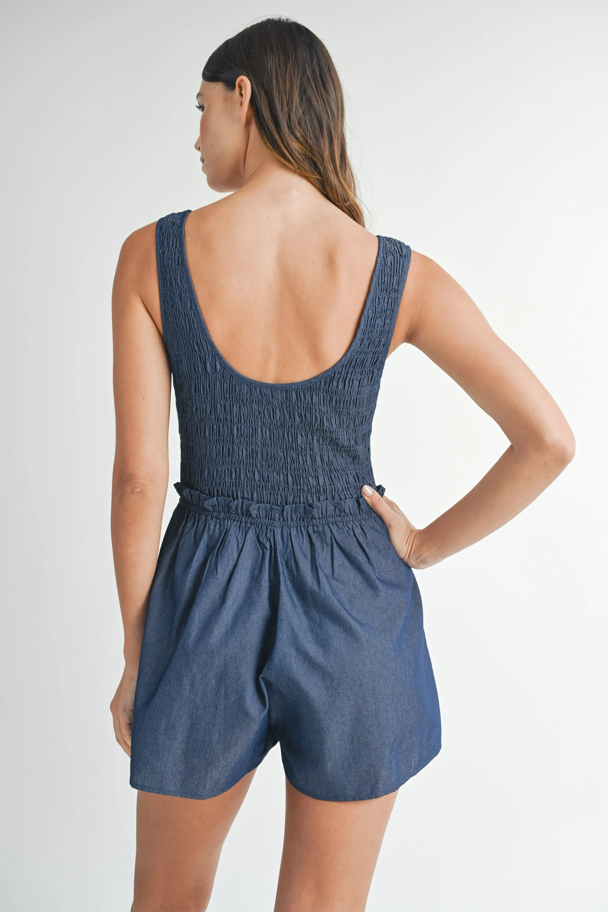GURO SMOCKED CORSET ROMPER